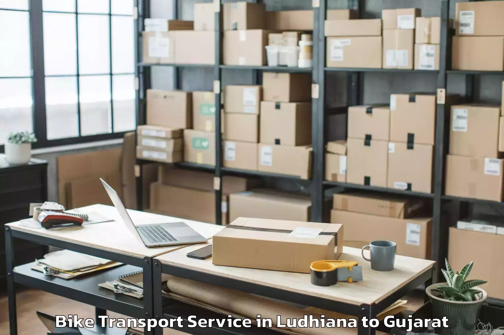 Book Ludhiana to Jhagadia Bike Transport Online